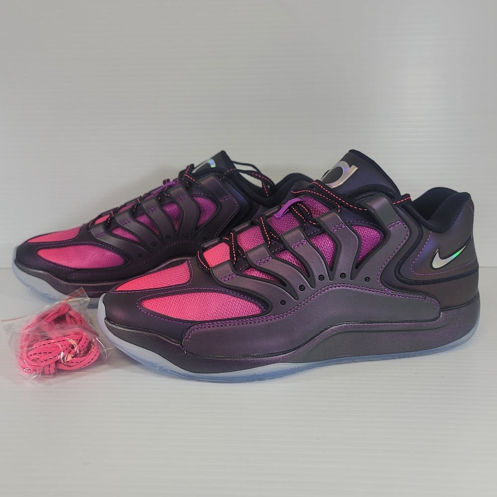 Nike KD 18 Eggplant Vivid Purple Black Basketball IM5843-500 Mens Size Shoes - Picture 2 of 10